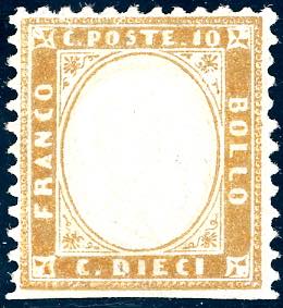 1862 - 10 cent. bistro giallastro ... 