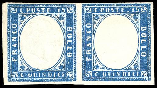1863 - 15 cent. azzurro tipo ... 