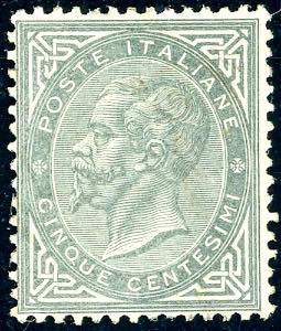 1866 - 5 cent. verde grigio scuro, ... 