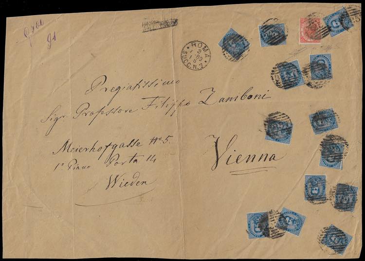 1880 - 2 lire De La Rue, tiratura ... 