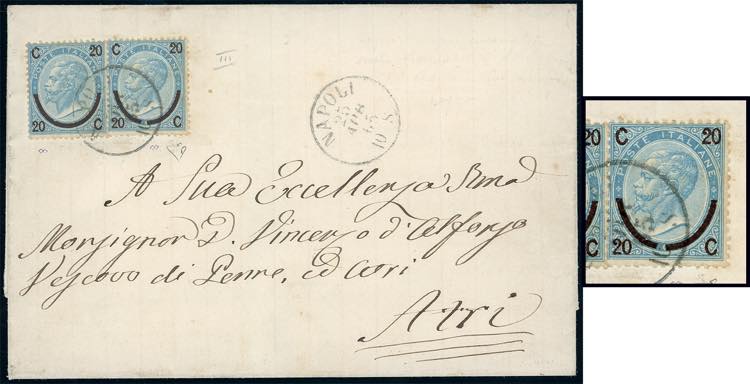 1865 - 20 cent. su 15 cent. Ferro ... 