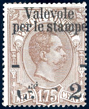 1890 - 2 cent. su 1,75 lire ... 
