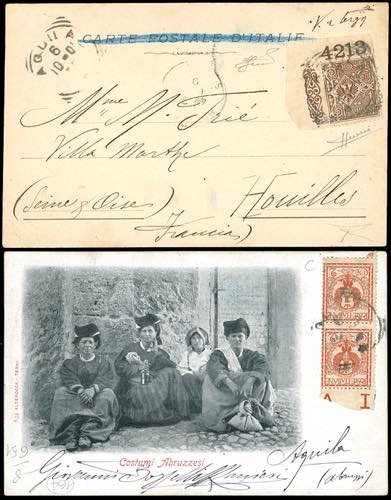 1901 - 1 cent. Floreale, angolo di ... 
