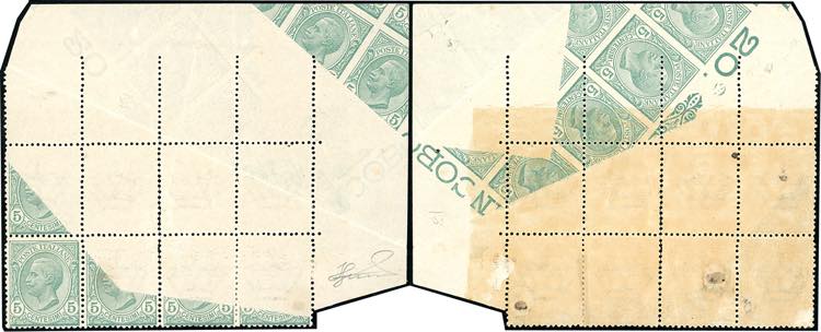 1906 - 5 cent. Leoni (81), blocco ... 