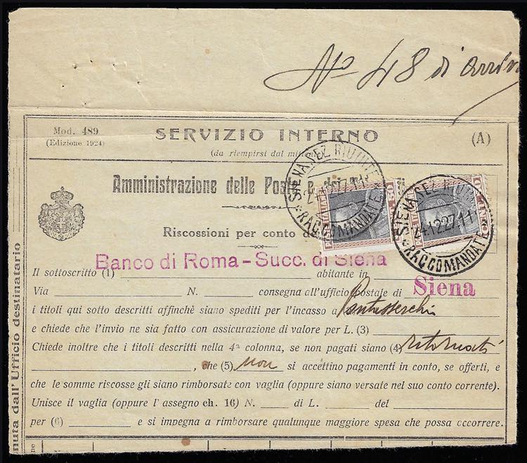 1927 - 50 cent. Parmeggiani, due ... 