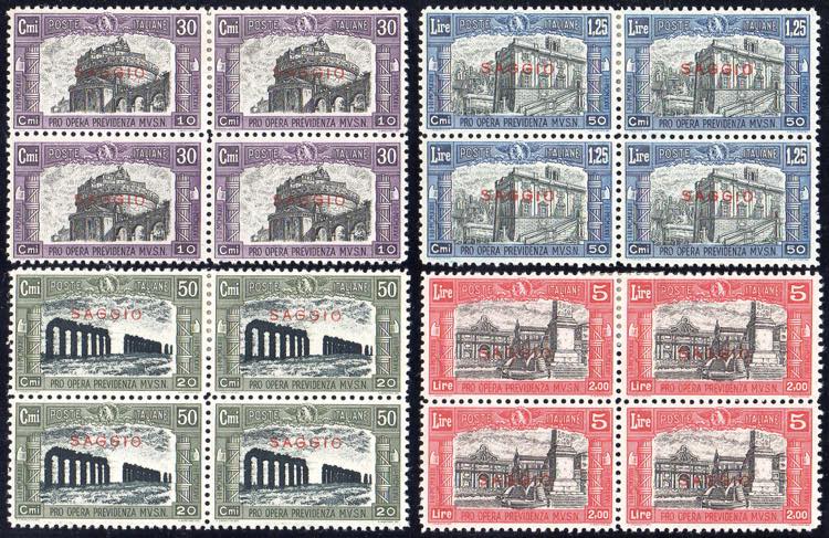 1928 - Milizia II, soprastampati ... 