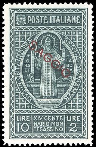 1929 - 10 + 2 lire Montecassino ... 