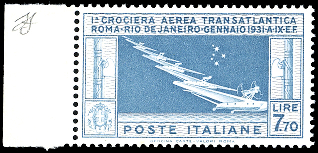 1930 - 7,70 lire Crociera Balbo ... 