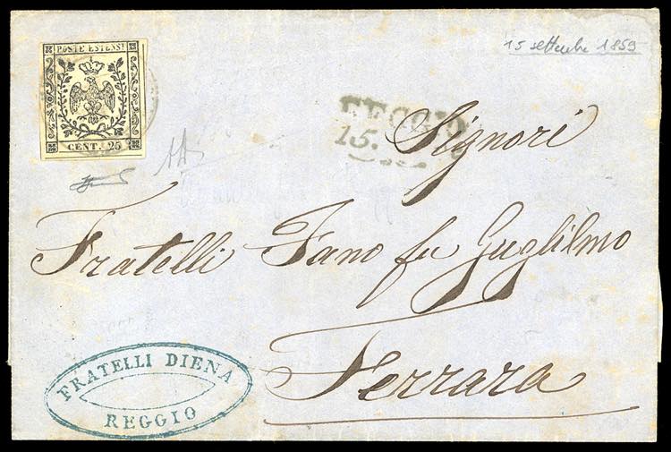 1859 - 25 cent. carminio chiaro ... 