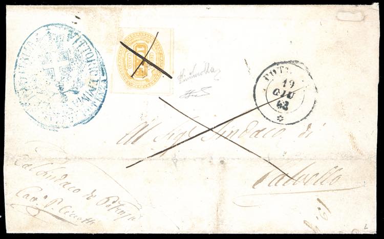 1863 - 10 cent. giallo (1), ... 