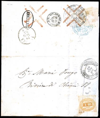 1865 - 10 cent. ocra (1a), ben ... 