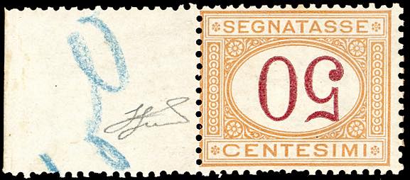 1870 - 50 cent. ocra e carminio, ... 