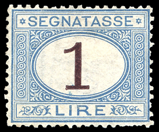 1870 - 1 lira azzurro chiaro e ... 