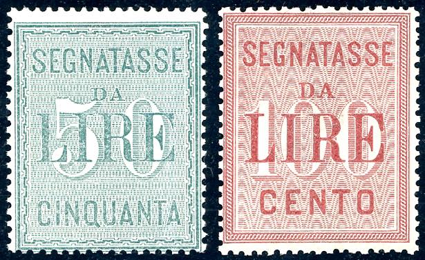 1884 - 50 lire e 100 lire, serie ... 