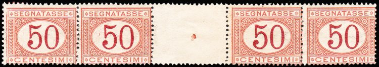 1890 - 50 cent. arancio e carminio ... 