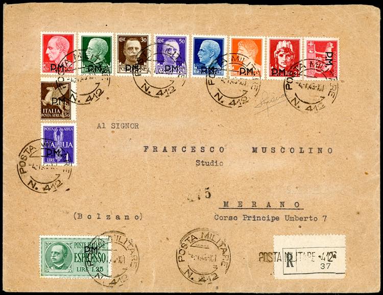 1943 - Busta raccomandata per ... 