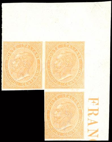 1863 - 15 cent. De La Rue, prova ... 