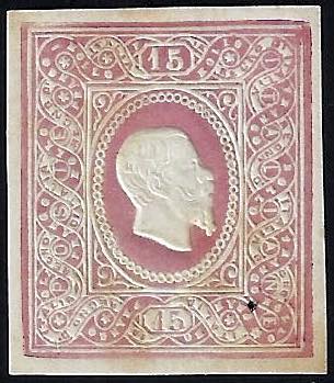 1864 - 15 cent. Saggio Re, ovale ... 