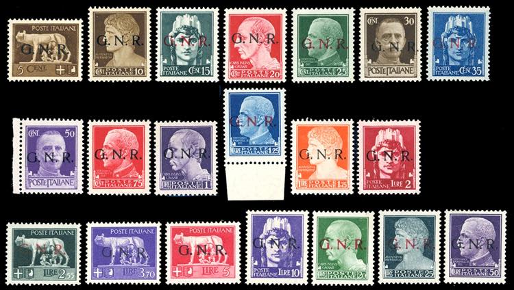 1944 - Soprastampati G.N.R., ... 