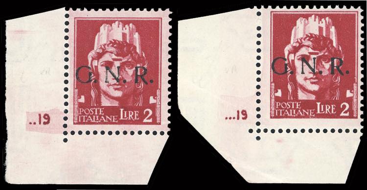 1944  -2 lire carminio, ... 