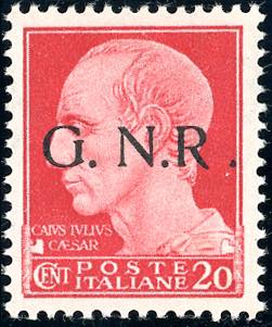 1945 - 20 cent. soprastampa G.N.R. ... 