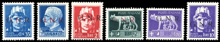 1943 - 35 cent., 1,25, 2 lire, ... 