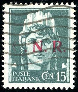 1943 - 15 cent. sopratsampa G.N.R. ... 