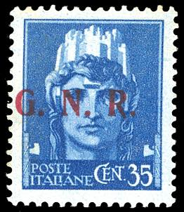 1945 - 35 cent. soprastampa G.N.R. ... 