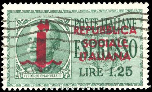 1944 - 1,25 lire, soprastampa ... 