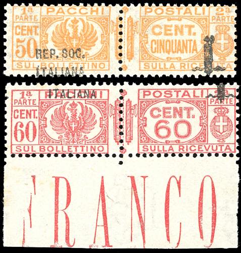 1944 - 60 cent., senza Rep. Soc. ... 