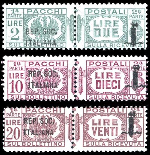 1944 - 2 lire, 10 lire e 20 lire ... 