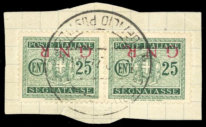 1943 - 25 cent. verde, soprastampa ... 