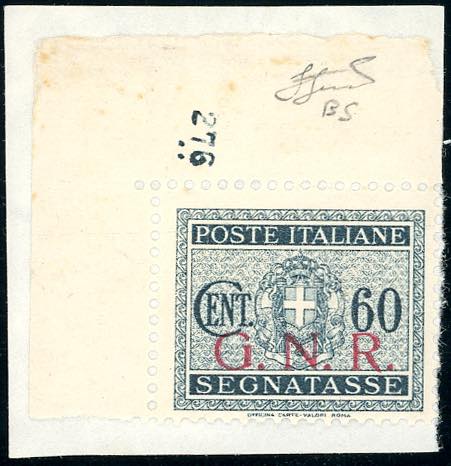 1943 - 60 cent. soprastampa G.N.R. ... 