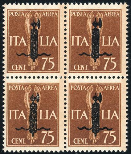 POSTA AEREA 1944 - 75 cent. bruno ... 