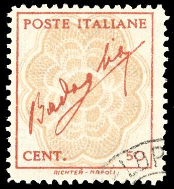 1944 - 50 cent. rosso e bistro ... 