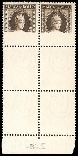 1945 ca - 1 lira Minerva, marca da ... 