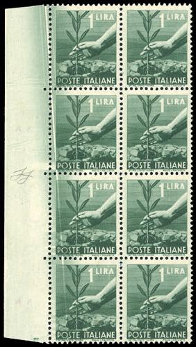 1945 - 1 lira Democratica (550), ... 