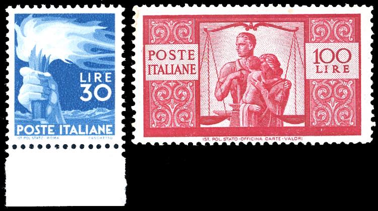 1945 - 30 lire e 100 lire ... 