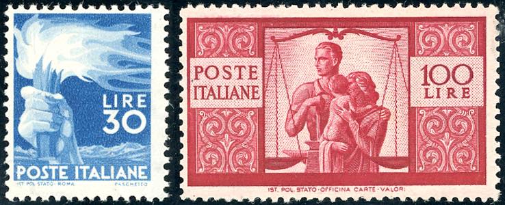 1946/49 - 30 lire e 100 lire ... 