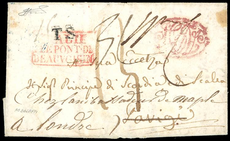 1838 - Lettera prefilatelica da ... 