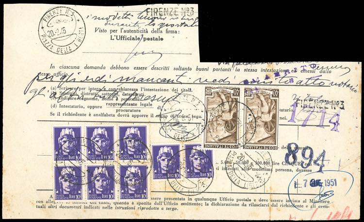 1946 - 10 lire Imperiale con fasci ... 