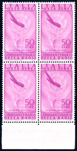 1947 - 50 lire Radio, filigrana SB ... 