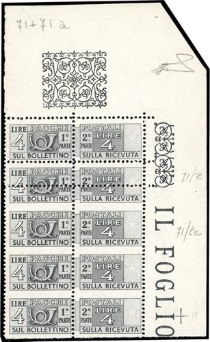 1946 - 4 lire, filigrana ruota ... 