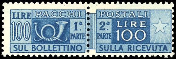 1946 - 100 lire, dent. 13 1/4 x 13 ... 