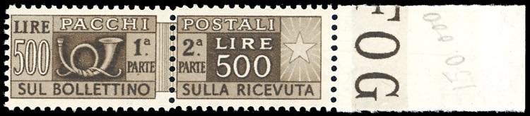 1948 - 500 lire, dent. 13 1/4 x 13 ... 