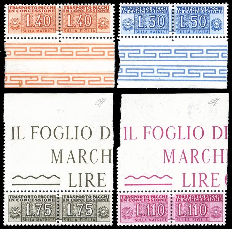 1953 - Filigrana ruota, serie ... 