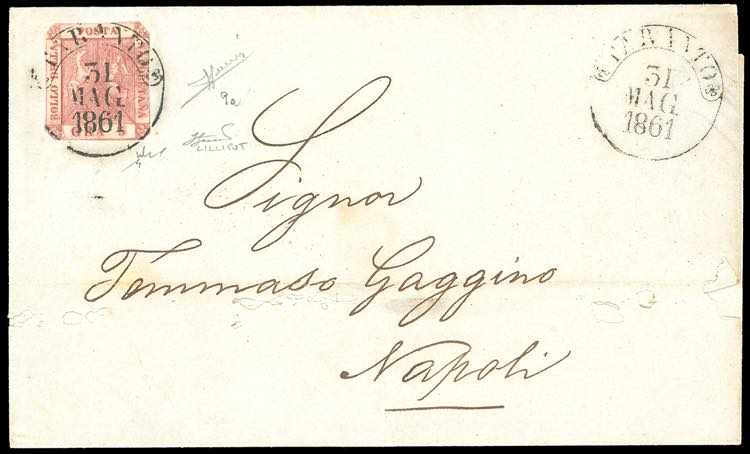 1861 - 5 grana carminio vivo, II ... 