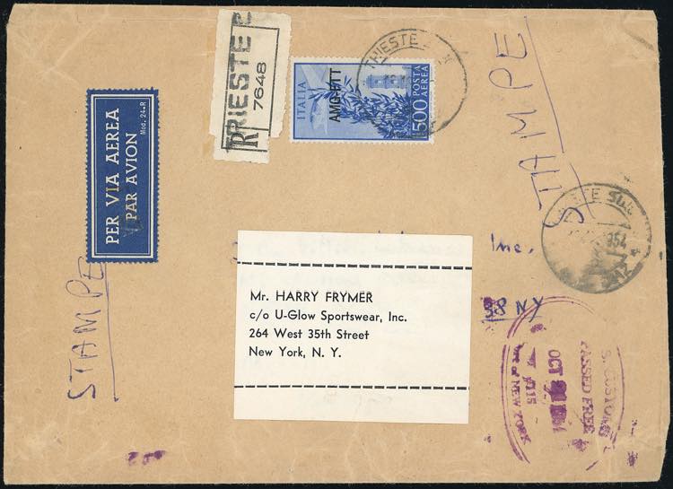 POSTA AEREA 1954 - 500 lire ... 