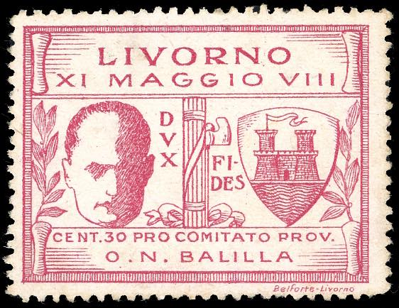 LIVORNO 1930 - 30 cent. Mussolini ... 