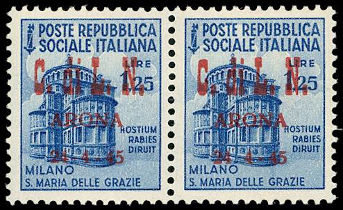 ARONA 1945 - 1,25 lire Monumenti ... 